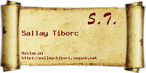 Sallay Tiborc névjegykártya